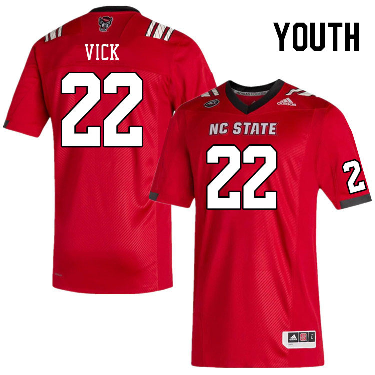 Youth #22 Jackson Vick NC State Wolfpack College Football Jerseys Stitched Sale-Red